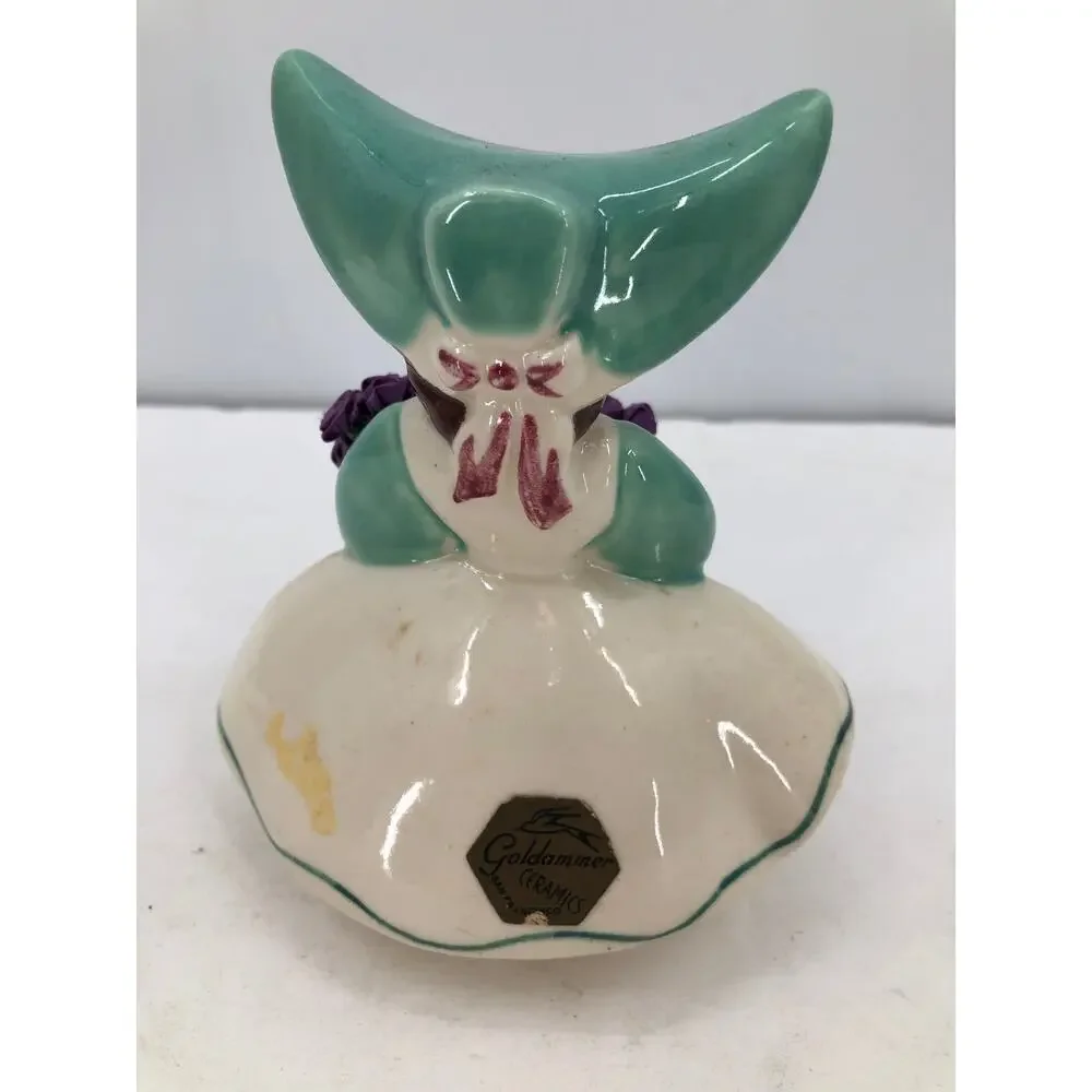 Vintage Goldammer Ceramics San Francisco Teal Girl Vase